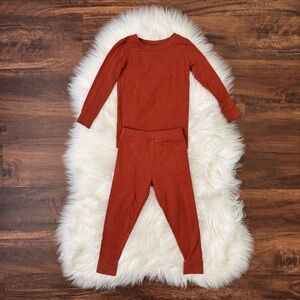 Little Sleepies Rust Cozy Two-Piece Pajama Set - 18-24 months